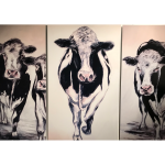 Kühe – Tryptichon / 2020 / Druck auf Dibond / 80 x 170 cm              